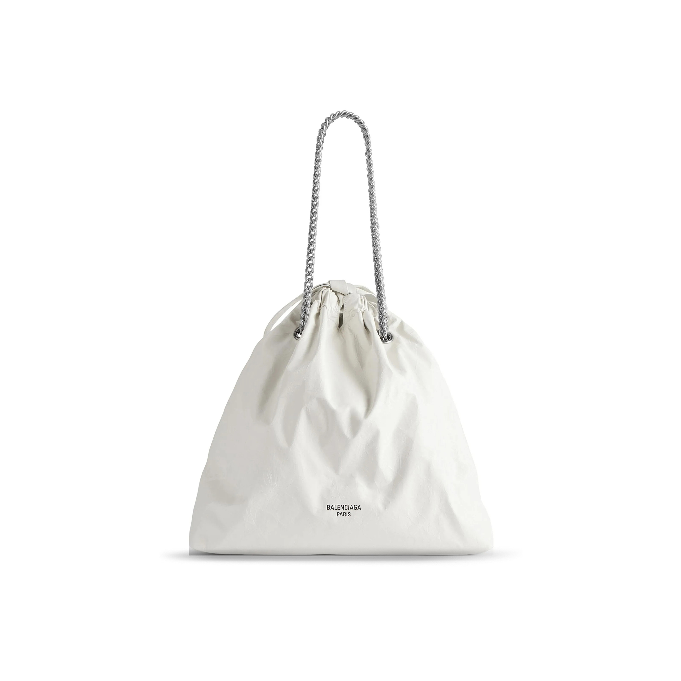 BALENCIAGA WOMEN'S CRUSH TOTE BAG MEDIUM IN WHITE 742941210IU9001 (46*39.9*14cm)